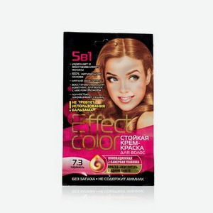Стойкая крем - краска для волос Effect Color 5 в 1 , 7.3 , Карамель , 50мл