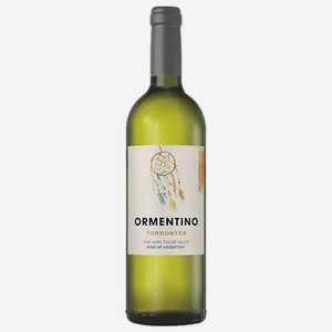 Вино Орментино Торронтес белое сухое 12,5% 0,75л /Аргентина/