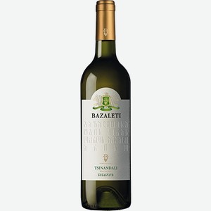 Вино Цинандали белое сухое 12% 0,75л Базалети /Грузия/