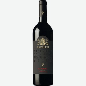 Вино Саперави красное сухое 11-13% 0,75л Базалети /Грузия/