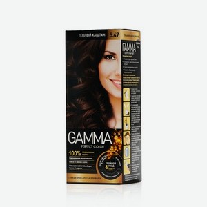 Стойкая крем - краска GAMMA для волос 5.47 Тёплый каштан
