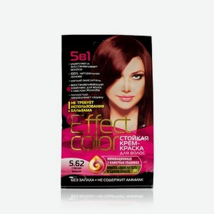 Стойкая крем - краска для волос Effect Color 5 в 1 , 5.62 , Спелая вишня , 50мл