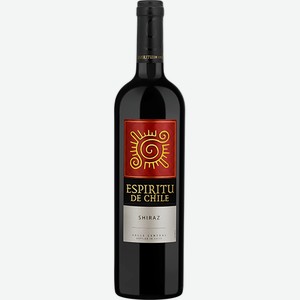 Вино Еспириту Де Чили Шираз красное сухое 8,5-15% 0,75л /Чили/