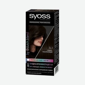 Крем - краска Syoss Color стойкая для волос 3-1 Темно-каштановый 50мл