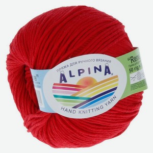 Пряжа Alpina rene 008 ярко-красный, 50 г