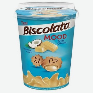 Печенье Biscolata Mood COCONUT с кокосовой начинкой 125г