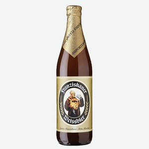 Пиво Францисканер Премиум Хефе-Вайсбир пшеничное светлое 5% 0,45 ст /Россия/