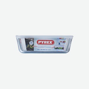 Форма для запекания с крышкой Pyrex Cook&Freez 2.6л, 25 x 19 x 8см Франция