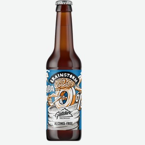 Пиво Brainstorm Apa безалкогольное, 0.33 л Россия