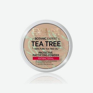 Пудра для лица Eveline Tea tree антибактериальная матирующая 004 Beige 9г