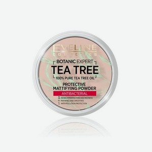 Пудра для лица Eveline Tea tree антибактериальная матирующая 002 Ivory 9г