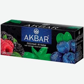 Чай Akbar лесные ягоды, 25 пак