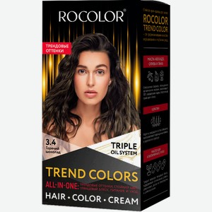 Стойкая крем-краска для волос Rocolor 3.4 Горячий шоколад 50/50/15мл