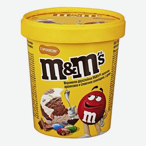 Мороженое молочное M&M s карамель-дробленое драже-жареный арахис БЗМЖ 295 г