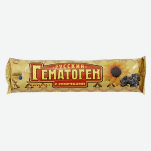 Гематоген «Русский» в шоколадной глазури с семечками, 40 г