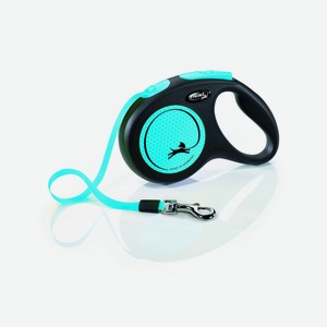 Flexi рулетка-ремень светоотражающая для собак, синяя (301 г)