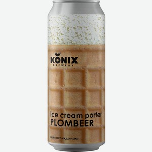 Напиток пивной Konix Brewery Ice Cream Porter Plombeer, 0.45л Россия