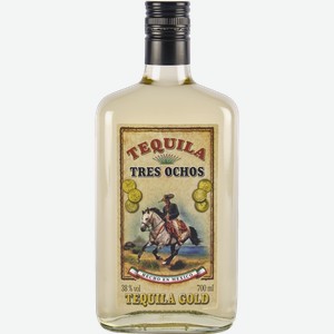 Текила Tres Ochos Tequila Gold 38% 0.7 л