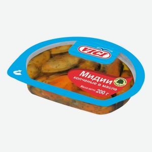 Мидии Vici варено-копченые маринованные в масле 200 г