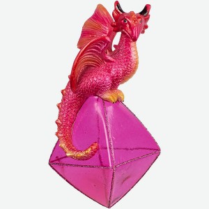 Елочное украшение 7,2см Мэджик Тайм дракон на кристалле розов Феникс-Презент к/у, 1 шт
