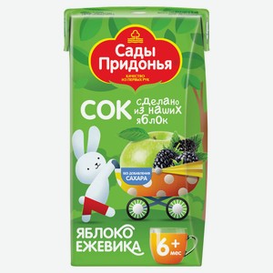 Сок «Сады Придонья» яблоко-ежевика с 6 мес., 125 мл