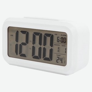 Часы электронные Сигнал Electronics EC-137W с будильником белые
