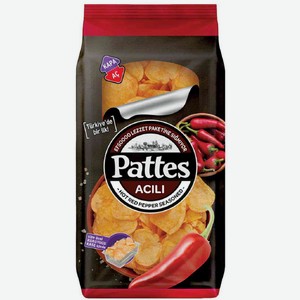 Чипсы картофельные Pattes со вкусом Красного перца, 100 г