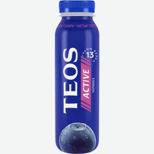 Йогурт питьевой Teos Active Черника 1,8%, 260 г