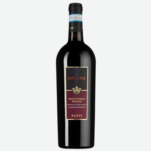 Вино Solane Valpolicella Ripasso Classico Superiore, Santi, 0.75 л.