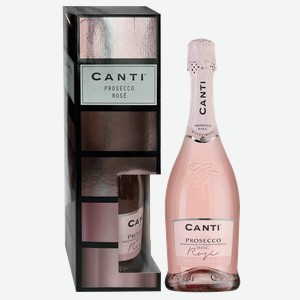 Игристое вино Prosecco Rose в подарочной упаковке, Canti, 0.75 л.