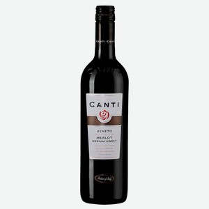 Вино Merlot Medium-Sweet, Canti, 0.75 л.