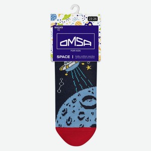 Носки детские Omsa Kids космос Blu/Rosso, размер 27-30