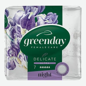 Прокладки гигиенические Green Day Delicate Ultra Night Dry, 7 шт