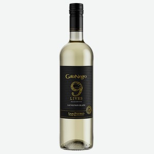 Вино Gato Negro 9 Lives Reserve Sauvignon Blanc, Vina San Pedro, 0.75 л.