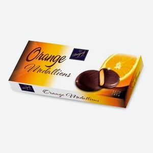 Набор конфет Dragulj Медальоны с апельсиновой начинкой в шоколаде 145гр