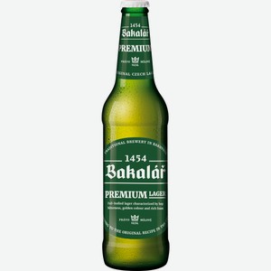 Пиво Bakalar Premium Lager, 0.5л Чехия