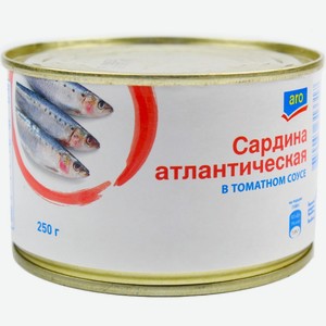 aro Сардина атлантическая в томатном соусе, 250г Россия