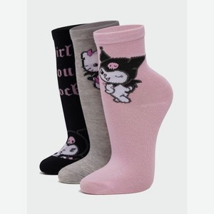 Набор носков с принтом Hello Kitty - 3 пары