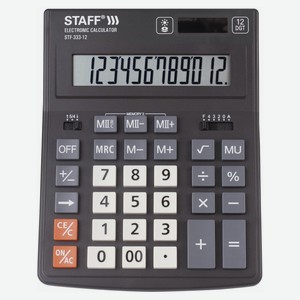 Калькулятор настольный STAFF PLUS STF-333 12 разрядов, 200x154 мм