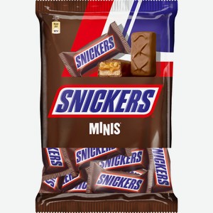 Батончики Snickers Minis шоколадные, 180г