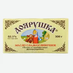 БЗМЖ Масло сладкосливочное Доярушка 82,5% 300гр