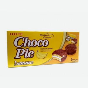 Пирожное Lotte Choco Pie Банан 168гр