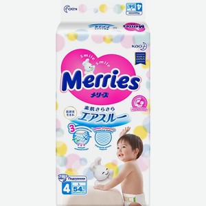 Подгузники для детей Merries размер L (9-14кг) 54шт