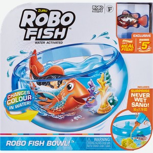 Набор игровой интерактивный Робо алайв аквариум с рыбкой Зуру п/у, 1 шт