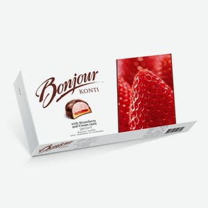 Десерт Bonjour клубника со сливками 232г