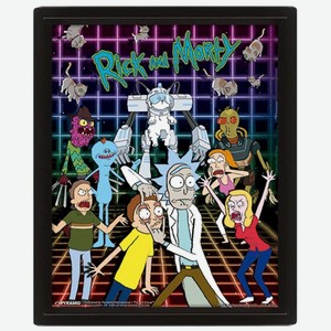 Сувенир Pyramid 3D Rick and Morty: Characters Grid