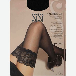 Чулки женские SiSi Queen цвет: nero/чёрный, 40 den, 4 р-р
