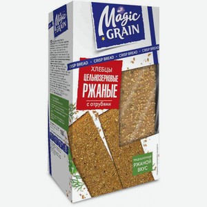 Хлебцы цельнозерновые Magic Grain Ржаные с отрубями, 160 г