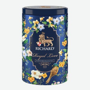 Чай черный Richard Royal Love листовой Бергамот и ваниль 80г ж/б