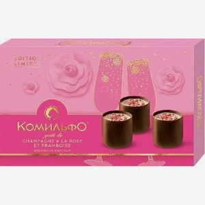 Шок.конфеты со вкусами шампанского,розы и малины Комильфо 116г